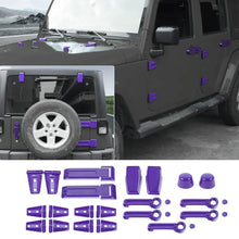 For 2007-2018 Jeep Wrangler JK 21 x Door Handle Hinge Cover Hood Rubber Head Cap Trim Cover Kit RT-TCZ