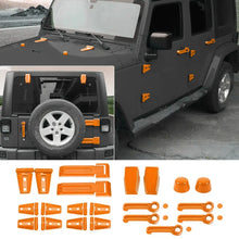 For 2007-2018 Jeep Wrangler JK 21 x Door Handle Hinge Cover Hood Rubber Head Cap Trim Cover Kit RT-TCZ