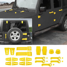 For 2007-2018 Jeep Wrangler JK 21 x Door Handle Hinge Cover Hood Rubber Head Cap Trim Cover Kit RT-TCZ