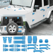 For 2007-2018 Jeep Wrangler JK 21 x Door Handle Hinge Cover Hood Rubber Head Cap Trim Cover Kit RT-TCZ