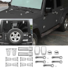 For 2007-2018 Jeep Wrangler JK 21 x Door Handle Hinge Cover Hood Rubber Head Cap Trim Cover Kit RT-TCZ
