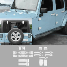 For 2007-2018 Jeep Wrangler JK 21 x Door Handle Hinge Cover Hood Rubber Head Cap Trim Cover Kit RT-TCZ