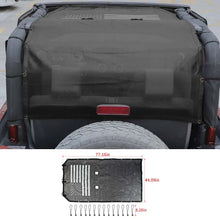 For 2007-2018 Jeep Wrangler JK 2Dr Sunshade UV Protection Mesh Heat Shade Soft Top US Flag RT-TCZ