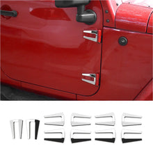 For 2007-2018 Jeep Wrangler JK 4 Door Hood Hinge & Door Hinge Trim Cover Trim Kit（10 pcs） RT-TCZ