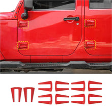 For 2007-2018 Jeep Wrangler JK 4 Door Hood Hinge & Door Hinge Trim Cover Trim Kit（10 pcs） RT-TCZ