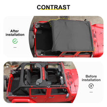 For 2007-2018 Jeep Wrangler JK 4 Door Sunshade Soft Top Sunbonnet Nylon Fabric RT-TCZ