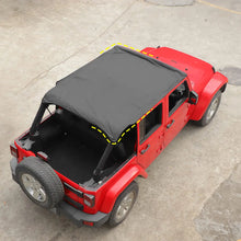 For 2007-2018 Jeep Wrangler JK 4 Door Sunshade Soft Top Sunbonnet Nylon Fabric RT-TCZ