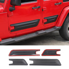 For 2007-2018 Jeep Wrangler JK 4-Door Version Car Door Anti Scratch Protective Panel Trim Cover (4 pcs) RT-TCZ