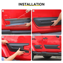 For 2007-2018 Jeep Wrangler JK 4-Door Version Car Door Anti Scratch Protective Panel Trim Cover (4 pcs) RT-TCZ