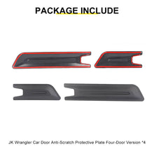 For 2007-2018 Jeep Wrangler JK 4-Door Version Car Door Anti Scratch Protective Panel Trim Cover (4 pcs) RT-TCZ