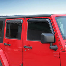 For 2007-2018 Jeep Wrangler JK 4-Door Version Car Window Sun Rain Visors Wind Rain Guard (4 pcs) RT-TCZ
