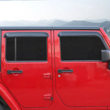 For 2007-2018 Jeep Wrangler JK 4-Door Version Car Window Sun Rain Visors Wind Rain Guard (4 pcs) RT-TCZ