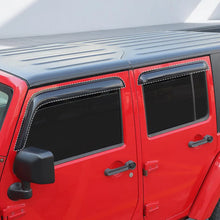 For 2007-2018 Jeep Wrangler JK 4-Door Version Car Window Sun Rain Visors Wind Rain Guard (4 pcs) RT-TCZ