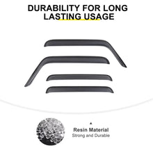 For 2007-2018 Jeep Wrangler JK 4-Door Version Car Window Sun Rain Visors Wind Rain Guard (4 pcs) RT-TCZ