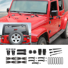 For 2007-2018 Jeep Wrangler JK 4-Door Version Full Set Exterior Decoration Hinges Trims Cover Kit (31 pcs) RT-TCZ