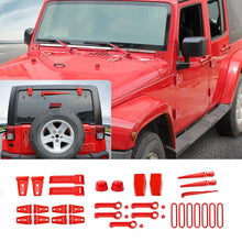 For 2007-2018 Jeep Wrangler JK 4-Door Version Full Set Exterior Decoration Hinges Trims Cover Kit (31 pcs) RT-TCZ