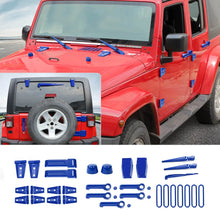 For 2007-2018 Jeep Wrangler JK 4-Door Version Full Set Exterior Decoration Hinges Trims Cover Kit (31 pcs) RT-TCZ