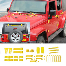 For 2007-2018 Jeep Wrangler JK 4-Door Version Full Set Exterior Decoration Hinges Trims Cover Kit (31 pcs) RT-TCZ