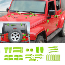 For 2007-2018 Jeep Wrangler JK 4-Door Version Full Set Exterior Decoration Hinges Trims Cover Kit (31 pcs) RT-TCZ