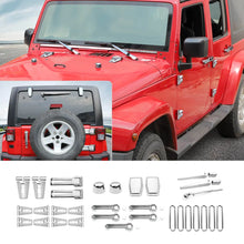 For 2007-2018 Jeep Wrangler JK 4-Door Version Full Set Exterior Decoration Hinges Trims Cover Kit (31 pcs) RT-TCZ