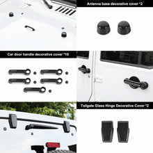 For 2007-2018 Jeep Wrangler JK 4-Door Version Full Set Exterior Decoration Hinges Trims Cover Kit (31 pcs) RT-TCZ