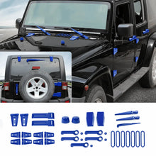For 2007-2018 Jeep Wrangler JK 4-Door Version Full Set Exterior Decoration Hinges Trims Cover Kit (31 pcs) RT-TCZ