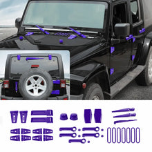For 2007-2018 Jeep Wrangler JK 4-Door Version Full Set Exterior Decoration Hinges Trims Cover Kit (31 pcs) RT-TCZ