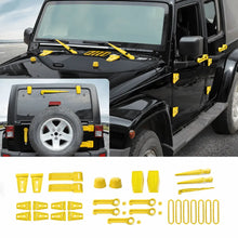 For 2007-2018 Jeep Wrangler JK 4-Door Version Full Set Exterior Decoration Hinges Trims Cover Kit (31 pcs) RT-TCZ