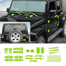 For 2007-2018 Jeep Wrangler JK 4-Door Version Full Set Exterior Decoration Hinges Trims Cover Kit (31 pcs) RT-TCZ
