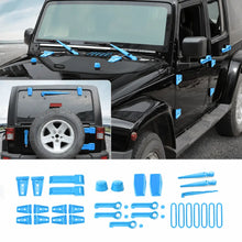 For 2007-2018 Jeep Wrangler JK 4-Door Version Full Set Exterior Decoration Hinges Trims Cover Kit (31 pcs) RT-TCZ