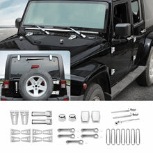 For 2007-2018 Jeep Wrangler JK 4-Door Version Full Set Exterior Decoration Hinges Trims Cover Kit (31 pcs) RT-TCZ