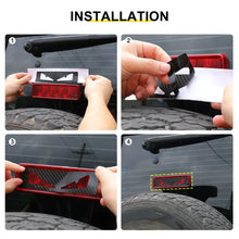 For 2007-2018 Jeep Wrangler JK Car Third High Mount Brake Light Sticker Cover Carbon Fiber RT-TCZ