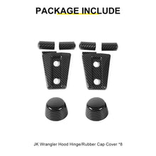 For 2007-2018 Jeep Wrangler JK Engine Hood Rubber Head Hood Hinge Cover Trim Kit (4 pcs) RT-TCZ