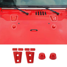 For 2007-2018 Jeep Wrangler JK Engine Hood Rubber Head Hood Hinge Cover Trim Kit (4 pcs) RT-TCZ