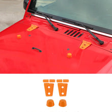 For 2007-2018 Jeep Wrangler JK Engine Hood Rubber Head Hood Hinge Cover Trim Kit (4 pcs) RT-TCZ