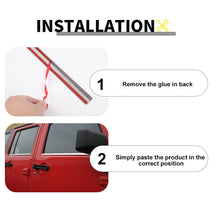 For 2007-2018 Jeep Wrangler JK Exterior Car Window Body Trim Strip Cover RT-TCZ