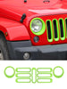 For 2007-2018 Jeep Wrangler JK Front Grill Inserts & Headlight Trim Bezels RT-TCZ