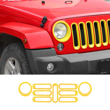 For 2007-2018 Jeep Wrangler JK Front Grill Inserts & Headlight Trim Bezels RT-TCZ