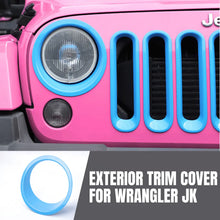For 2007-2018 Jeep Wrangler JK Front Grill Inserts & Headlight Trim Bezels RT-TCZ