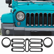 For 2007-2018 Jeep Wrangler JK Front Grill Inserts & Headlight Trim Bezels RT-TCZ