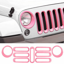 For 2007-2018 Jeep Wrangler JK Front Grill Inserts & Headlight Trim Bezels RT-TCZ