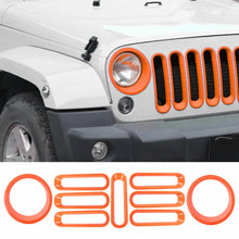 For 2007-2018 Jeep Wrangler JK Front Grill Inserts & Headlight Trim Bezels RT-TCZ