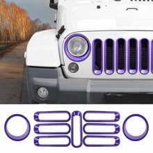 For 2007-2018 Jeep Wrangler JK Front Grill Inserts & Headlight Trim Bezels RT-TCZ