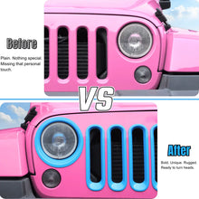For 2007-2018 Jeep Wrangler JK Front Grill Inserts & Headlight Trim Bezels RT-TCZ