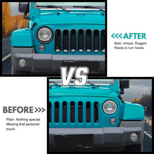 For 2007-2018 Jeep Wrangler JK Front Grill Inserts & Headlight Trim Bezels RT-TCZ