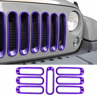 For 2007-2018 Jeep Wrangler JK Front Grille Insert Frame Trim Ring RT-TCZ