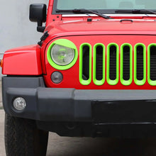 For 2007-2018 Jeep Wrangler JK Front Grille Insert & Angry Eyes Headlight Bezels Trim RT-TCZ