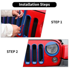 For 2007-2018 Jeep Wrangler JK Front Grille Insert & Angry Eyes Headlight Bezels Trim RT-TCZ