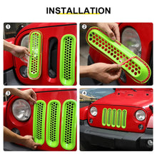 For 2007-2018 Jeep Wrangler JK Front Grille Mesh Insert Cover Trim Decor（7 pcs） RT-TCZ