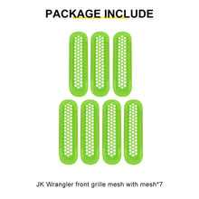 For 2007-2018 Jeep Wrangler JK Front Grille Mesh Insert Cover Trim Decor（7 pcs） RT-TCZ